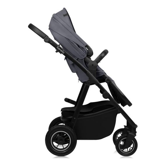 Lionelo Amber Plus 3v1 - kombinovaný kočárek s autosedačkou, Rodzaj wózka: zestaw 3w1, Kolor materiału: Grey Graphite, 17 zdjęcie