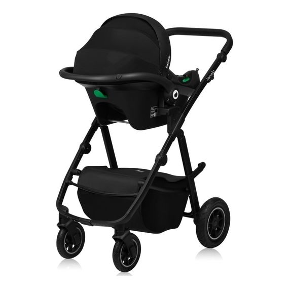 Lionelo Amber Plus 3v1 - kombinovaný kočárek s autosedačkou, Rodzaj wózka: zestaw 3w1, Kolor materiału: Grey Graphite, 18 zdjęcie