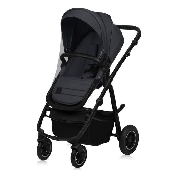 Lionelo Amber Plus 3v1 - kombinovaný kočárek s autosedačkou, Rodzaj wózka: zestaw 3w1, Kolor materiału: Grey Graphite, 22 zdjęcie