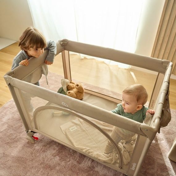 Lionelo Laura Travel Cot Grey Concrete, Kolor: Grey Concrete, image , 13 image