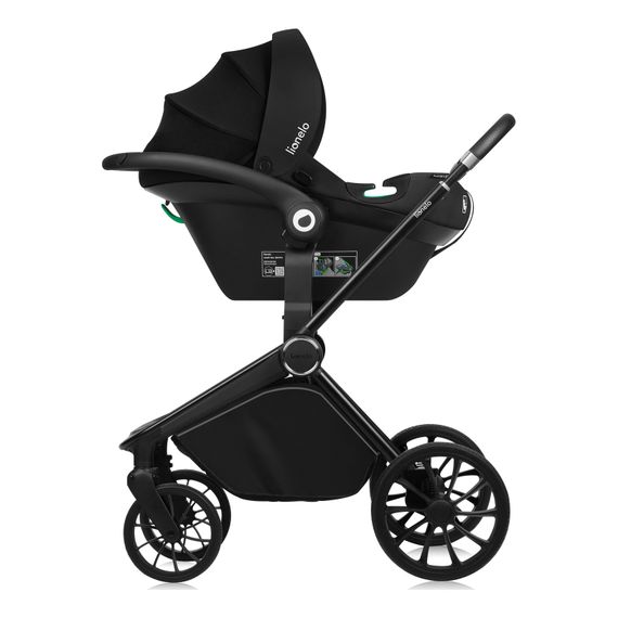 Lionelo Mika Plus 3w1 - wózek 3w1 z fotelikiem, Rodzaj wózka: zestaw 3w1 z fotelikiem, Kolor materiału: Black Onyx, 9 zdjęcie