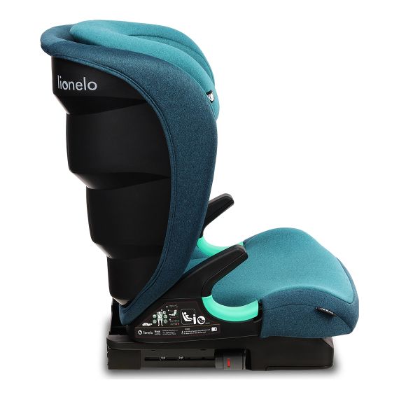 Lionelo Neal i-Size - autosedačka pro starší děti (100-150 cm | 15-36 kg | 4-12 let), Kolor: Green Turquoise, 4 zdjęcie