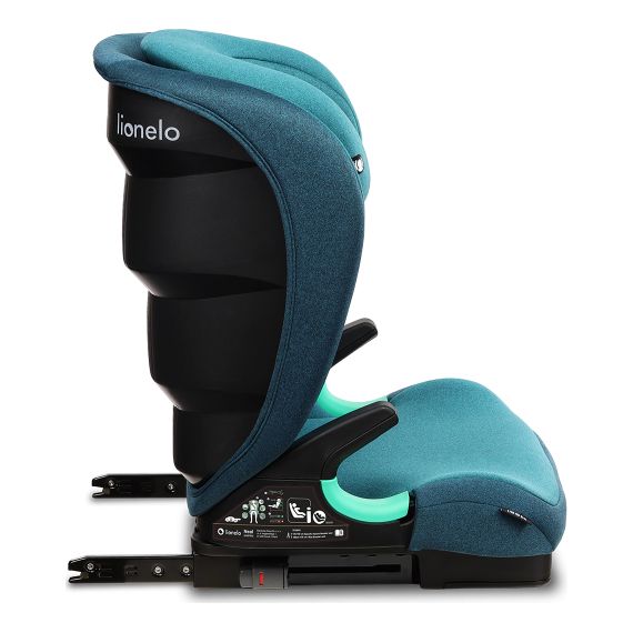Lionelo Neal i-Size - autosedačka pro starší děti (100-150 cm | 15-36 kg | 4-12 let), Kolor: Green Turquoise, 14 zdjęcie