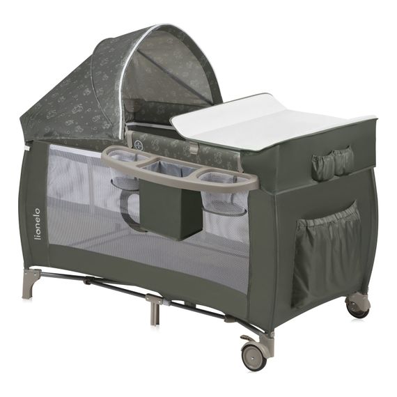 Lionelo Sven Plus - cestovní postýlka Beige Olive, Kolor: Beige Olive