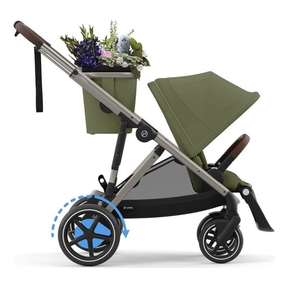 Cybex eGazelle S elektrický sportovní kočárek, Rodzaj wózka: spacerowy, Kolor materiału: Moss Green