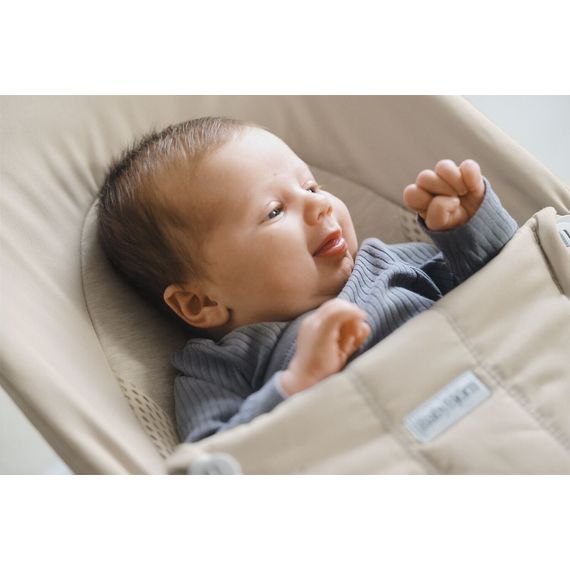 BabyBjorn Balance Soft Woven/Jersey Tri Fabric Světle béžový, Rodzaj: Woven/Jersey Tri Fabric, Kolor: Jasny Beige, 9 zdjęcie