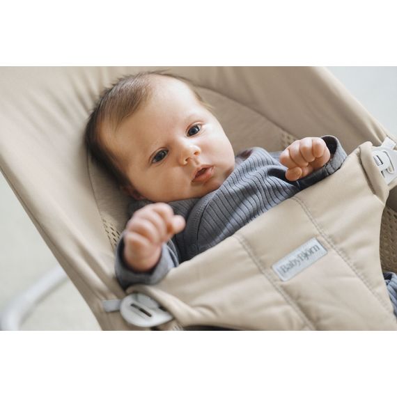 BabyBjorn Balance Soft Woven/Jersey Tri Fabric Světle béžový, Rodzaj: Woven/Jersey Tri Fabric, Kolor: Jasny Beige, 10 zdjęcie