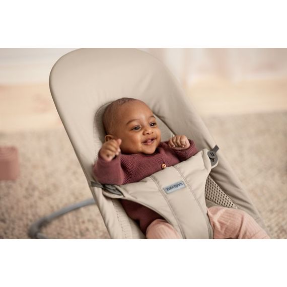 BabyBjorn Balance Soft Woven/Jersey Tri Fabric Pískovošedý, Rodzaj: Woven/Jersey Tri Fabric, Kolor: Piaskowoszary, 11 zdjęcie