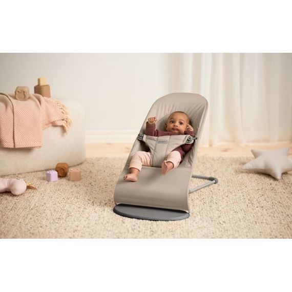 BabyBjorn Balance Soft Woven/Jersey Tri Fabric Pískovošedý, Rodzaj: Woven/Jersey Tri Fabric, Kolor: Piaskowoszary, 29 zdjęcie