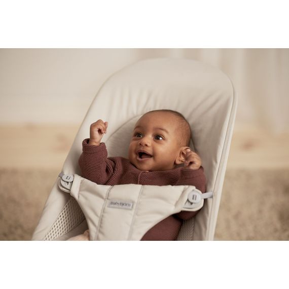 BabyBjorn Balance Soft Woven/Jersey Tri Fabric Světle béžový, Rodzaj: Woven/Jersey Tri Fabric, Kolor: Jasny Beige, 24 zdjęcie