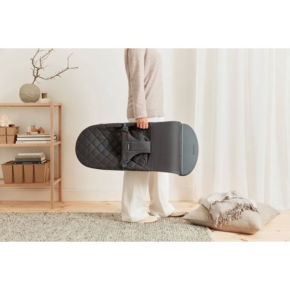 BabyBjorn Bliss Woven Baby Bouncer Anthracite + Googly Eyes Toy, Rodzaj: Woven, Kolor: Antracyt, image , 4 image
