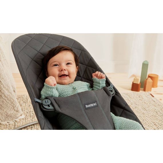 BabyBjorn Bliss Woven Baby Bouncer Anthracite + Googly Eyes Toy, Rodzaj: Woven, Kolor: Antracyt, image , 11 image