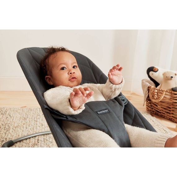 BabyBjorn Bliss Woven Petal Quilt Baby Bouncer Anthracite + Googly Eyes Toy, Rodzaj: Woven Petal Quilt, Kolor: Antracyt, image , 11 image