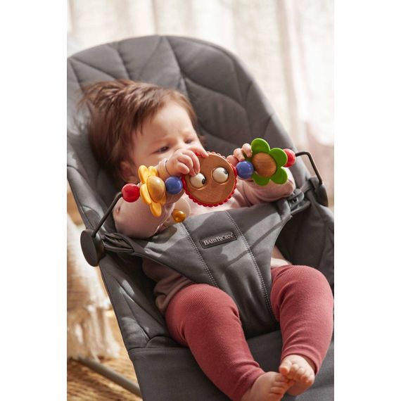 BabyBjorn Bliss Woven Petal Quilt Baby Bouncer Anthracite + Googly Eyes Toy, Rodzaj: Woven Petal Quilt, Kolor: Antracyt, image , 16 image