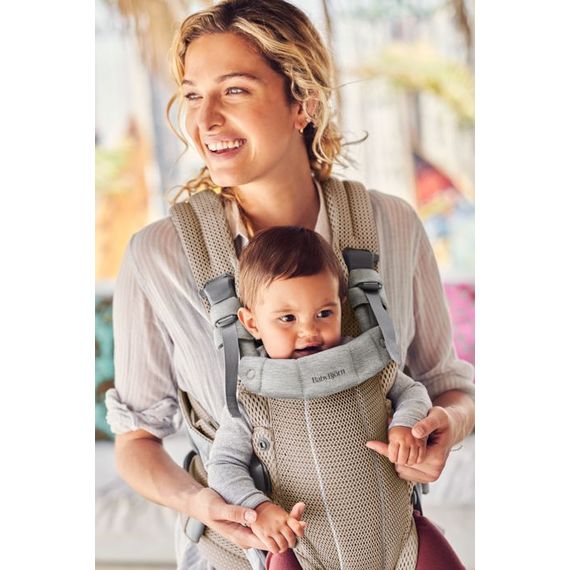 BabyBjorn nosítko Harmony 3D Mesh Šedobéžový, Rodzaj: 3D Mesh, Kolor: Szary Beż, 36 zdjęcie