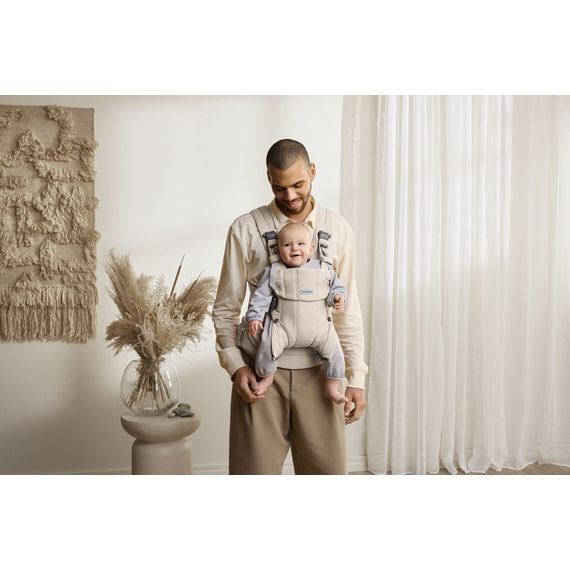 BabyBjorn Harmony Woven Baby Carrier Light Beige Melange, Rodzaj: Woven, Kolor: Jasny beż melanż, image , 9 image