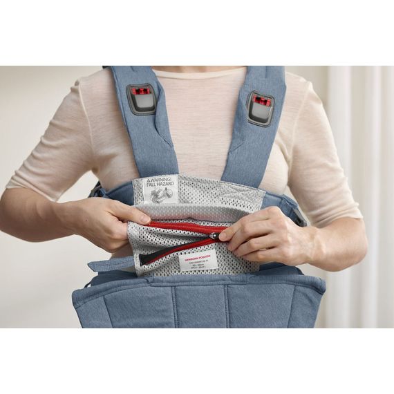 BabyBjorn nosítko Harmony 3D Mesh Modrý melanž, Rodzaj: Woven, Kolor: Niebieski melanż, 8 zdjęcie