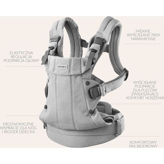 BabyBjorn nosítko Harmony 3D Mesh Modrý melanž, Rodzaj: Woven, Kolor: Niebieski melanż, 29 zdjęcie