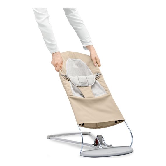 BabyBjorn poszycie do leżaczka Balance Soft Woven/Jersey Beż/Szary, Rodzaj: Woven/Jersey, Kolor: Beż/Szary