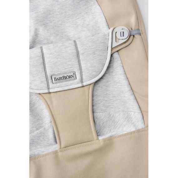 BabyBjorn poszycie do leżaczka Balance Soft Woven/Jersey Beż/Szary, Rodzaj: Woven/Jersey, Kolor: Beż/Szary, 4 zdjęcie
