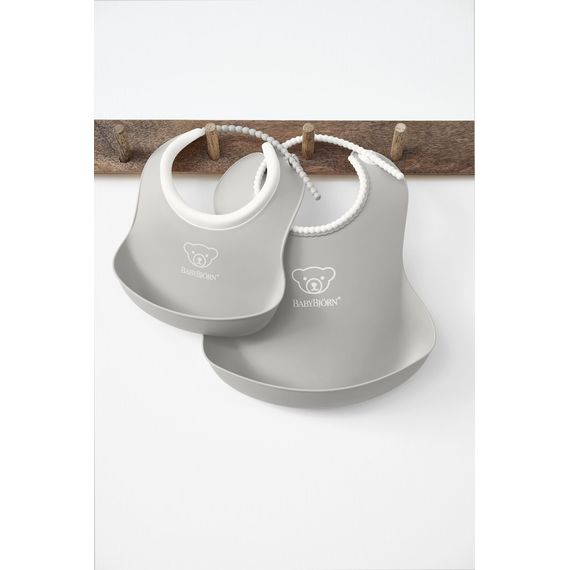 BabyBjorn zestaw śliniaków mały/duży Grey, 2 zdjęcie