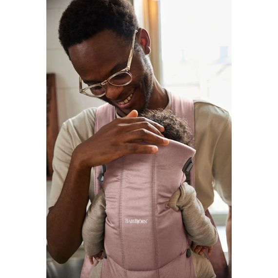 BabyBjorn Mini Woven nosítko Ztlumené růžové, Rodzaj: Woven, Kolor: Dusty pink, 7 zdjęcie