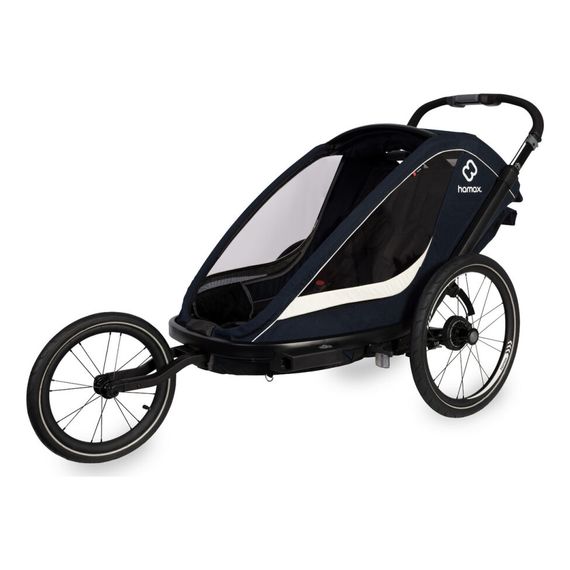 Hamax Breeze - dvoumístný cyklovozík za kolo, Rodzaj wózka: dla dwójki dzieci, Kolor materiału: Navy/Cream, 34 zdjęcie