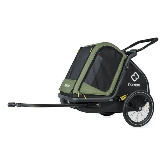 Hamax Pluto M přívěsný vozík pro psy do 35 kg Green / Black