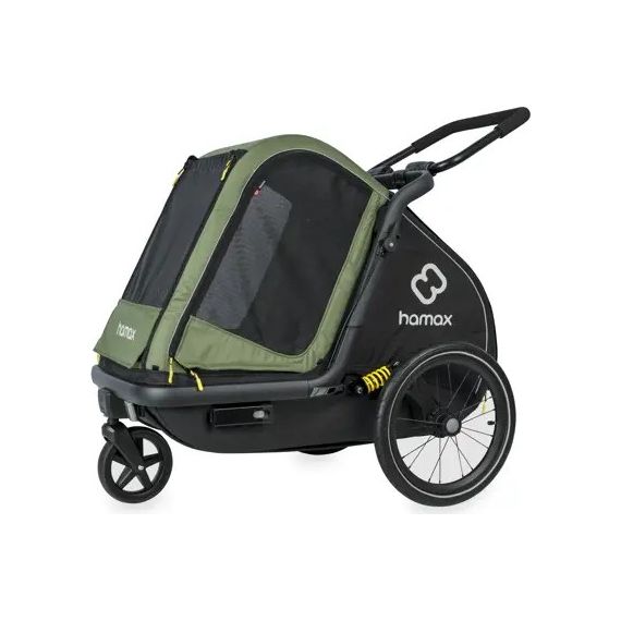 Hamax Pluto M přívěsný vozík pro psy do 35 kg Green / Black, 23 zdjęcie