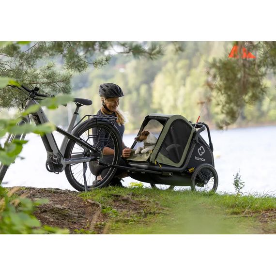 Hamax Pluto M přívěsný vozík pro psy do 35 kg Green / Black, 33 zdjęcie
