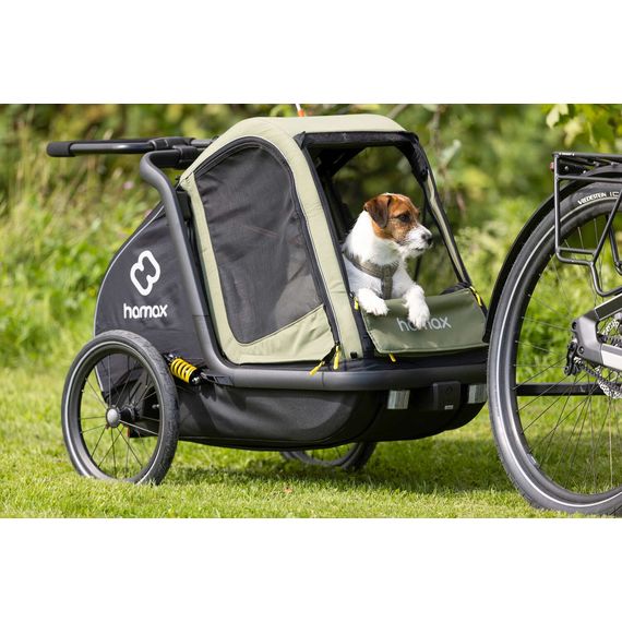 Hamax Pluto M přívěsný vozík pro psy do 35 kg Green / Black, 37 zdjęcie
