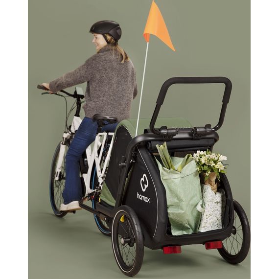 Hamax Pluto M přívěsný vozík pro psy do 35 kg Green / Black, 39 zdjęcie