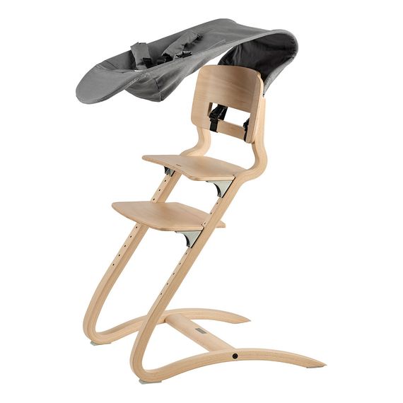 Leander Newborn Seat k jídelní židličce Louie a Classic Cool grey, Kolor: Cool Grey, 4 zdjęcie