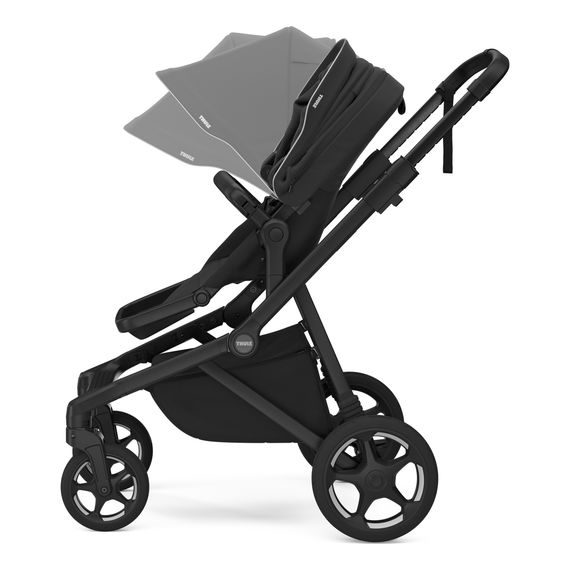 Thule Sleek 2 kombinovaný kočárek 2v1, Rodzaj wózka: głęboko-spacerowy, Kolor materiału: Black, Kolor ramy: Black, 22 zdjęcie