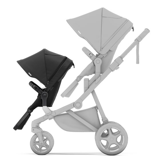 Thule Sleek 2 sportovní sedačka pro druhé dítě, Kolor materiału: Black, Kolor ramy: Black, 6 zdjęcie