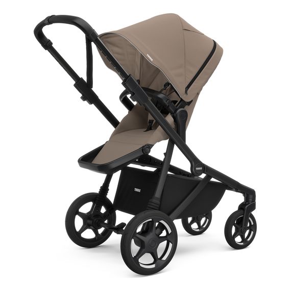 Thule Sleek 2 sportovní kočárek, Rodzaj wózka: spacerowy, Kolor materiału: Tinted Taupe, Kolor ramy: Black, 4 zdjęcie