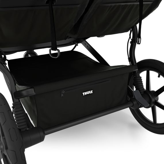Thule Urban Glide 3 Double - běžecký dvojitý kočárek pro dvojčata s magnetickou přezkou, Rodzaj wózka: bliźniaczy, Kolor materiału: Black, 3 zdjęcie