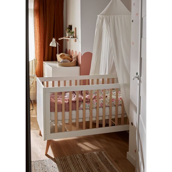 Pinio Swing Cot Bed 120x60 White – Display Model, Rozmiar: 120x60, Kolor: Biały - ekspozycja, image , 8 image