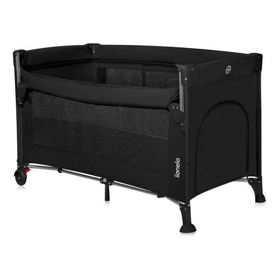 Lionelo Ellen 3-in-1 Bedside Crib & Travel Cot Black Carbon, Kolor: Black Carbon, image , 4 image