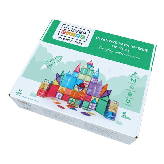 Cleverclixx magnetická stavebnice Inventive Pack Intense 110 ks, 7 zdjęcie