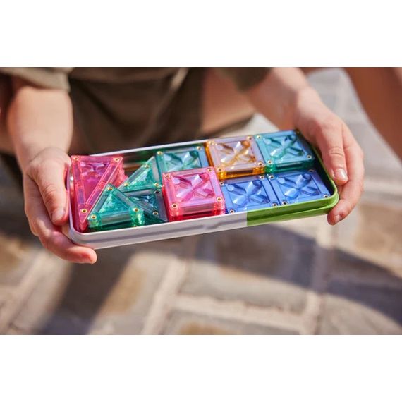 Cleverclixx magnetická stavebnice Mini Tiles Pack Pastel 28 ks, 9 zdjęcie