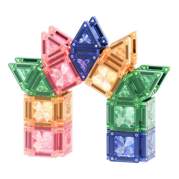 Cleverclixx magnetická stavebnice Mini Tiles Pack Pastel 28 ks, 10 zdjęcie
