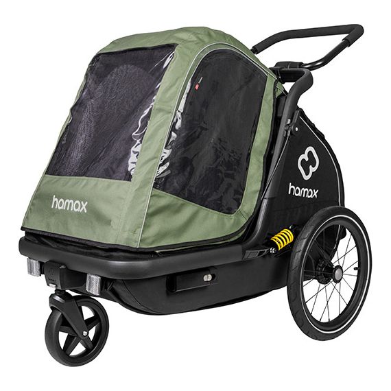 Hamax pláštěnka na přívěsný vozík Pluto M Green, 2 zdjęcie