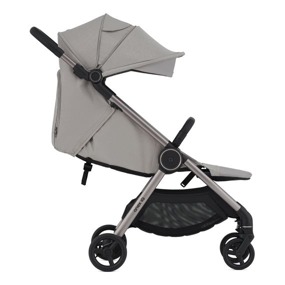 Anex IQ kočárek 3v1 s korbou, sportovním sedátkem a buggy – prémiová transformace 6v1, Kolekcja: Premium, Kolor materiału: Silve, 32 zdjęcie