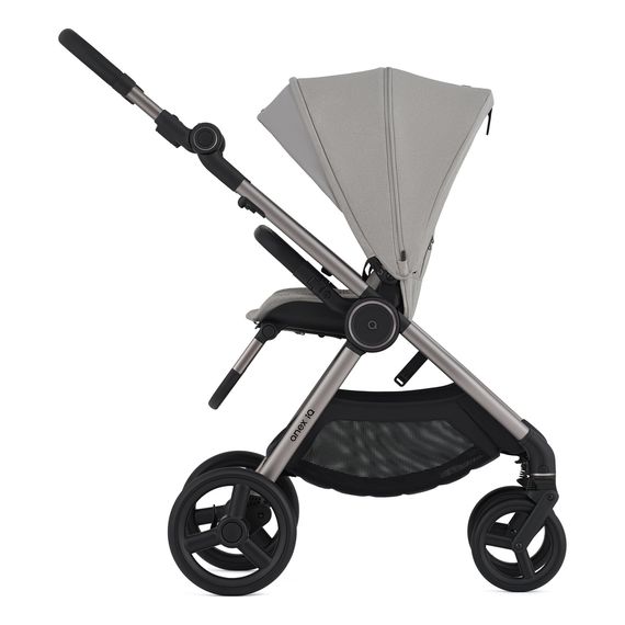 Anex IQ kočárek 3v1 s korbou, sportovním sedátkem a buggy – prémiová transformace 6v1, Kolekcja: Premium, Kolor materiału: Silve, 26 zdjęcie