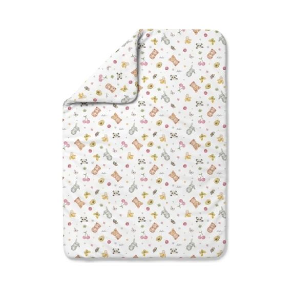 Waldin bambusová dětská přikrývka 135x100 Candy Cute White, Rozmiar: 135x100, Kolor: White