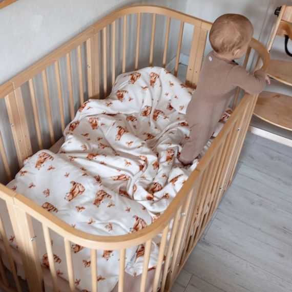 Waldin bambusová dětská přikrývka 135x100 Medvídci White, Rozmiar: 135x100, Kolor: White, 5 zdjęcie