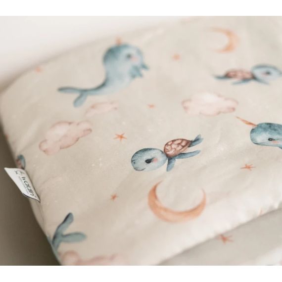 Waldin Bamboo Baby Pillow 30x40 cm Whales Beige, Rozmiar: 30x40, Kolor: Beige, image , 10 image