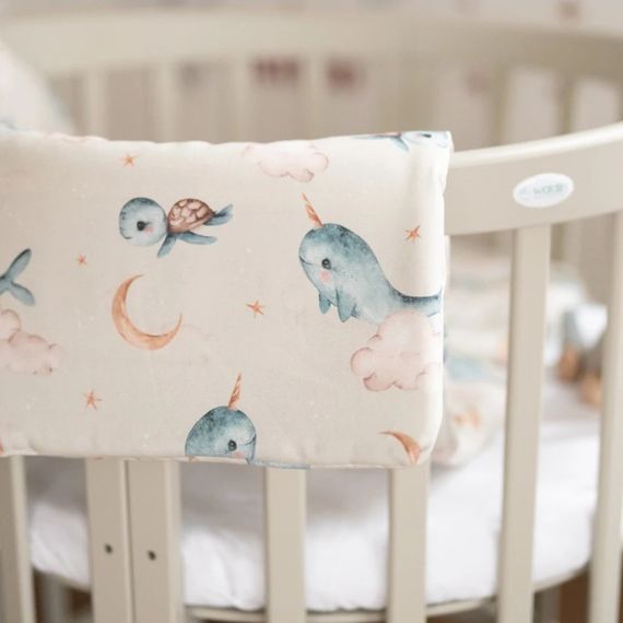 Waldin Bamboo Children's Pillow 60x40 cm Whales Beige, Rozmiar: 60x40, Kolor: Beige, image , 8 image