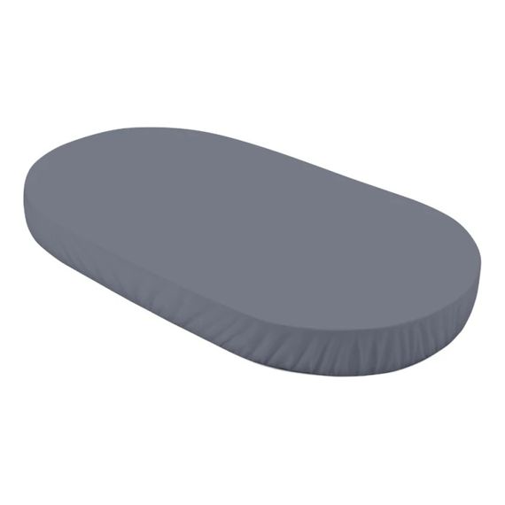 Waldin Cotton Fitted Sheet 124x73 cm for Oval 7-in-1 Crib Graphite, Rozmiar: 7w1, Rodzaj: owalne, Kolor: Grafit, Pokrowiec: duże łóżeczko, image 
